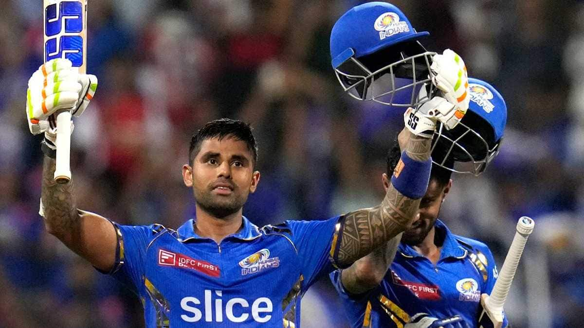 100 For No 1 Batter In T20Is Suryakumar Yadav Smashes SIX To Help MI