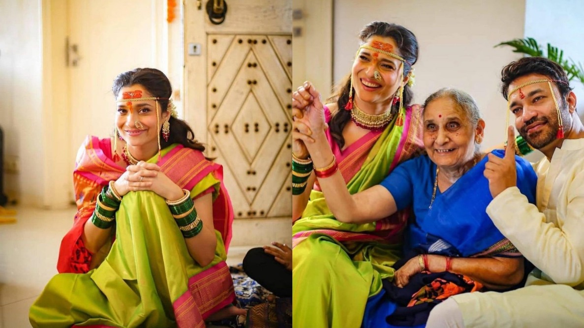 Ankita Lokhande & Vicky Jain's wedding festivities start at home, actress dresses up as a traditional Maharashtrian bride; see pictures