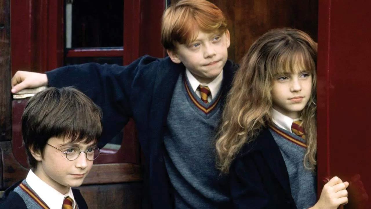 The Harry Potter Reunion first look photo is out reuniting Daniel Radcliffe, Rupert Grint, & Emma Watson