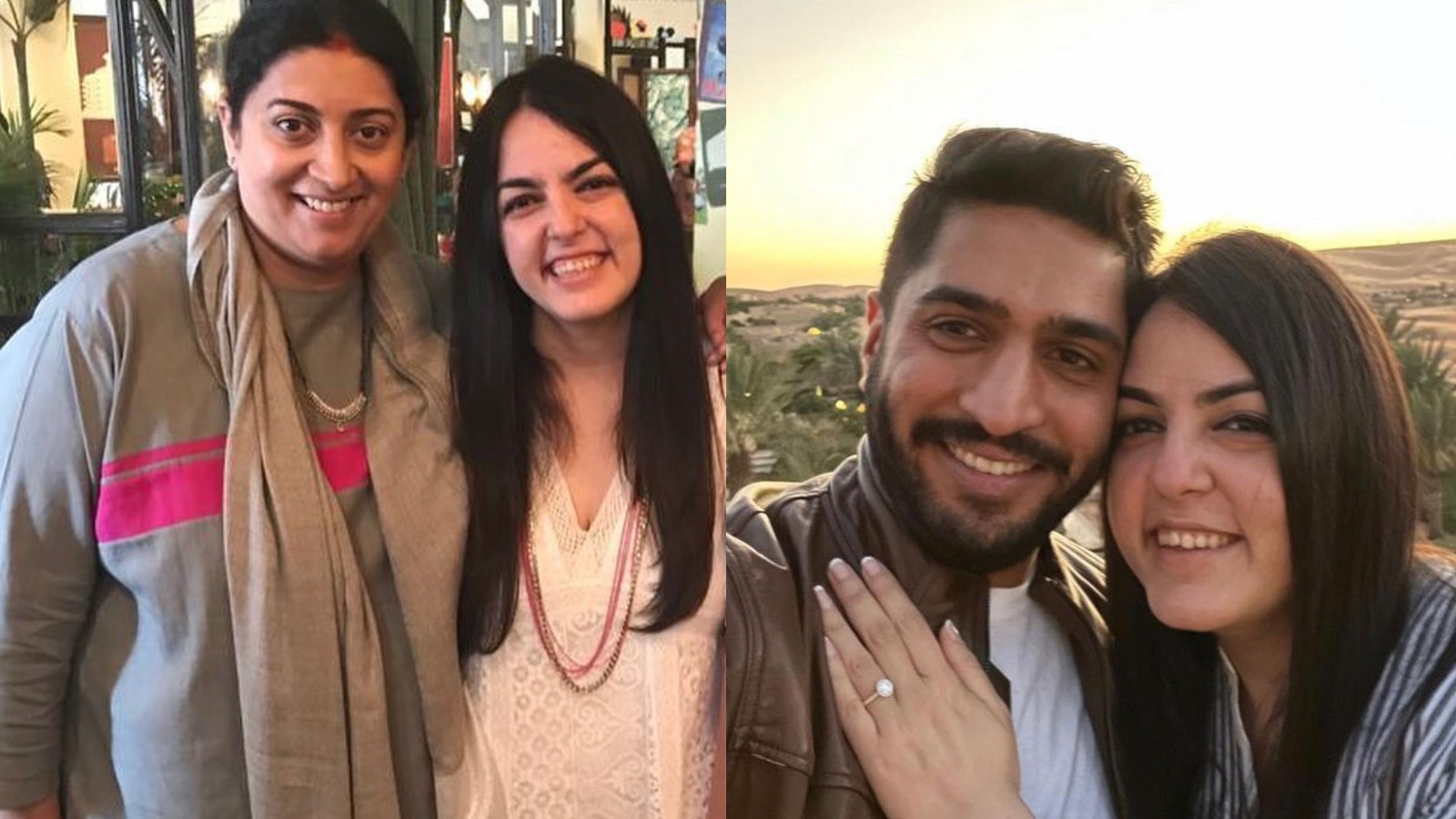Smriti Irani's daughter Shanelle engaged to Arjun Bhalla, union minister welcomes him to the family with a warning