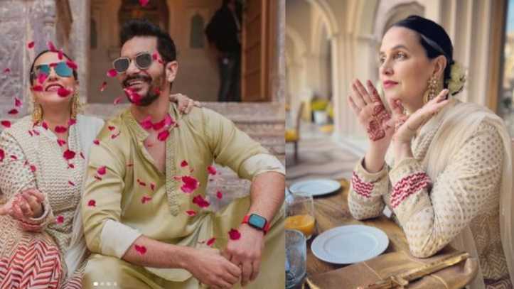 नेहा धूपिया ने शेयर की विक्की-कैटरीना की शादी से तस्वीरें, खुद को बताया बाराती
