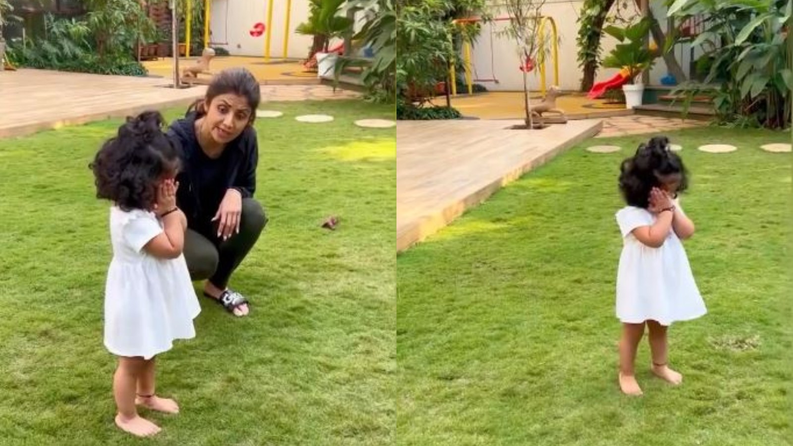 शिल्पा शेट्टी की 1 साल की बेटी समीशा ने घायल चिड़िया के लिए गाया गायत्री मंत्र, वीडियो देख फैंस हुए दीवाने