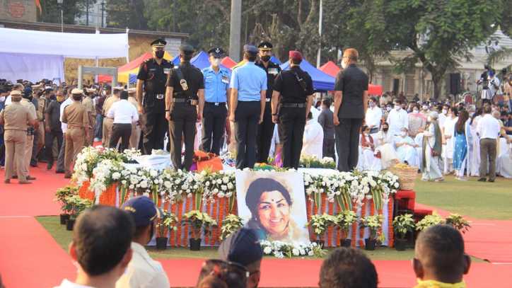 Lata Mangeshkar funeral: India's Nightingale laid to rest, PM Modi, Uddhav Thackeray, Shah Rukh Khan pay last respects