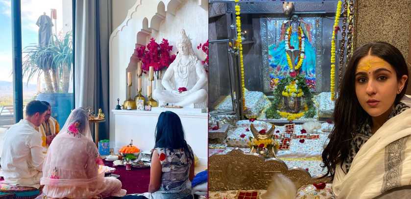 Priyanka and Nick celebrate Maha Shivratri at the temple of their LA home; Sara Ali Khan, Shilpa Shetty wish fans