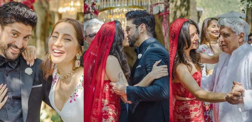 Newlyweds Farhan Akhtar and Shibani Dandekar share snaps of the most magical moments from their wedding day