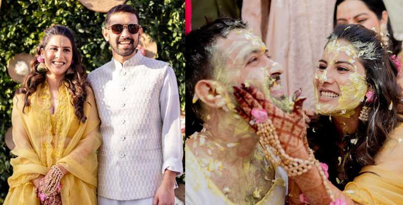 Newlyweds Vikrant Massey and Sheetal Thakur share happy snaps from their ‘kurta phaad’ haldi ceremony