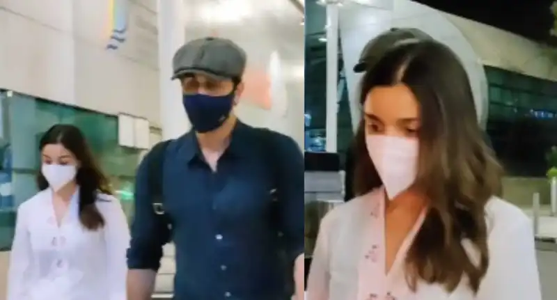 Ranbir Kapoor and Alia Bhatt return from Varanasi after Brahmastra shoot; netizens wonder why latter looks sad