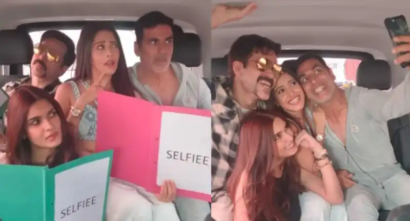 Selfiee: Akshay Kumar & Emraan Hashmi welcome Nushrratt Bharuccha and Diana Penty onboard with a quirky video