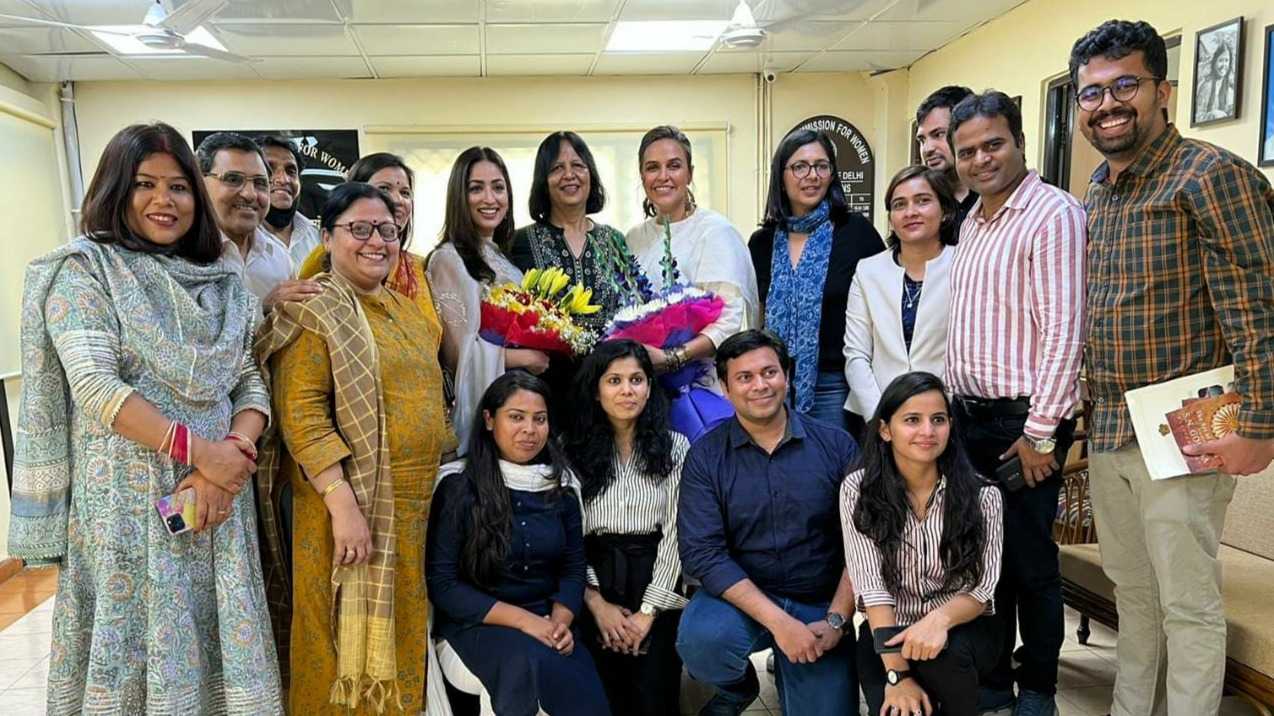 Yami Gautam and Neha Dhupia meet the Delhi Commission for Women to talk about initiatives to ensure women's safety