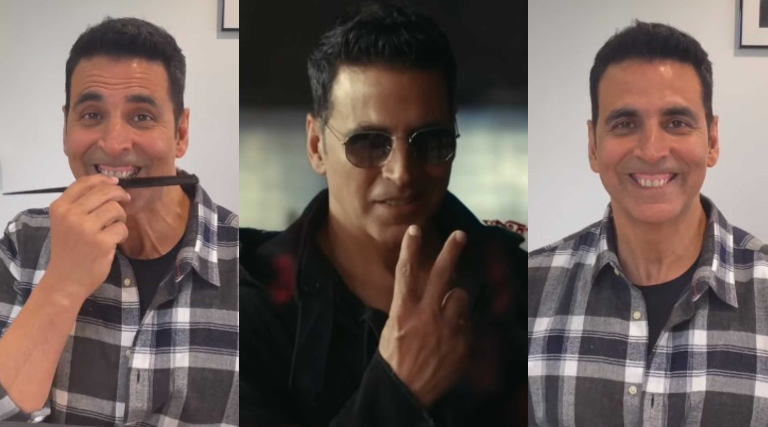 Akshay Kumar brushes his teeth with a comb on World Laughter Day; trolls call it a result of eating paan masala