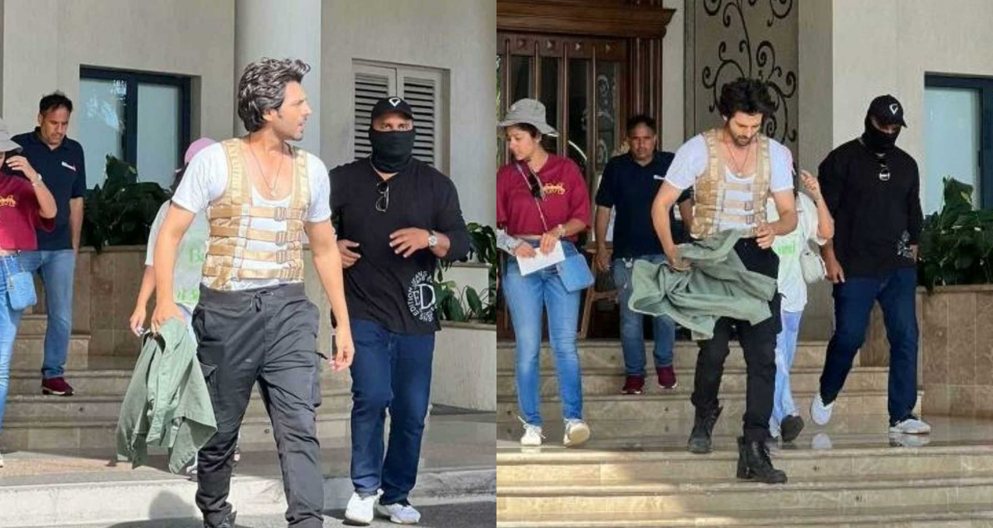 Shehzada: Kartik Aaryan sports a gold vest in leaked photos from Mauritius sets; fans call him ‘damn hot’