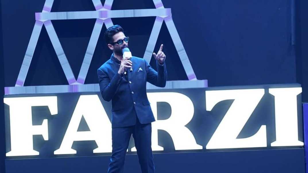 Shahid Kapoor's first look from web series debut Farzi has been revealed and it is quite intense