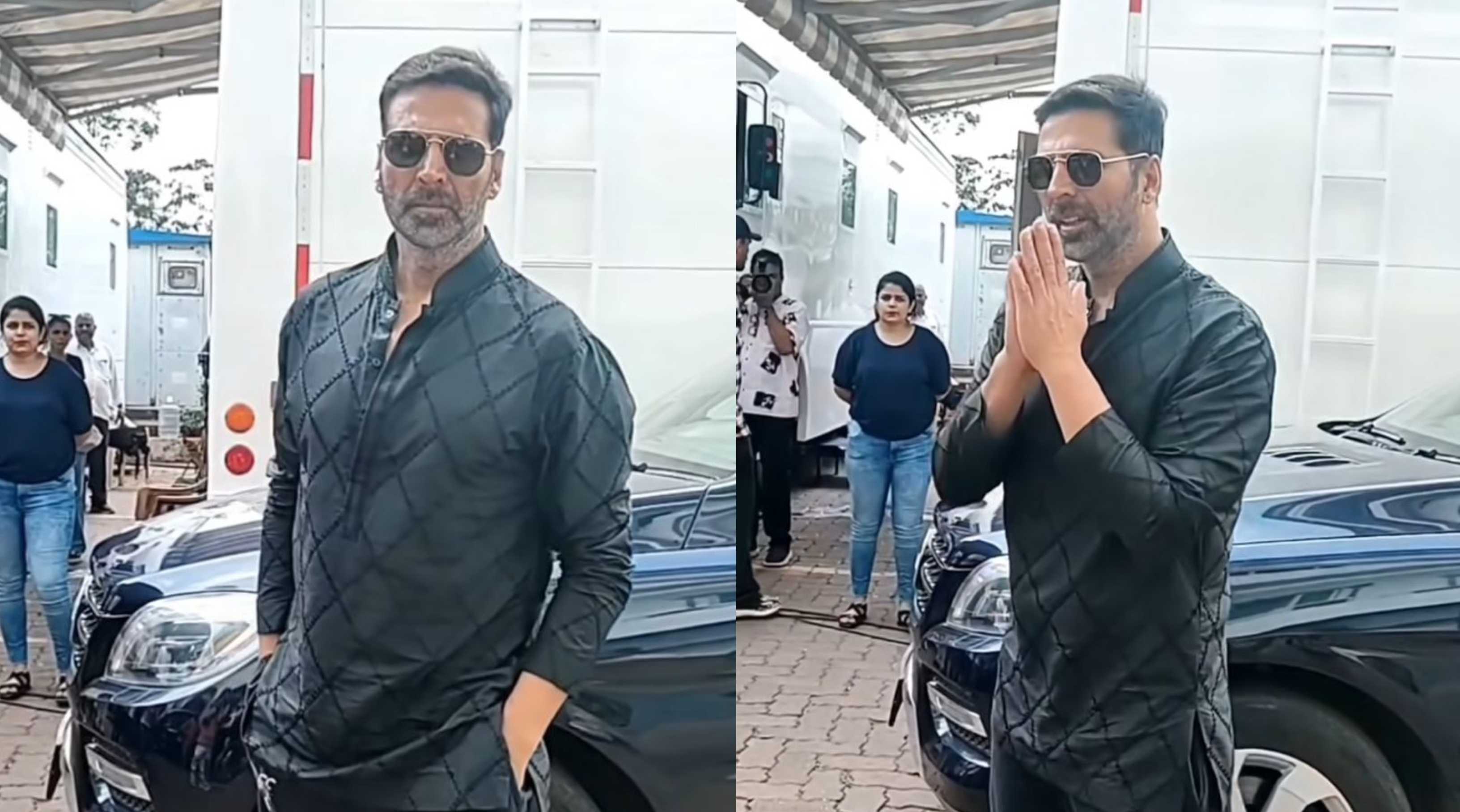 Akshay Kumar recovers from coronavirus; poses for the paparazzi as he steps out
