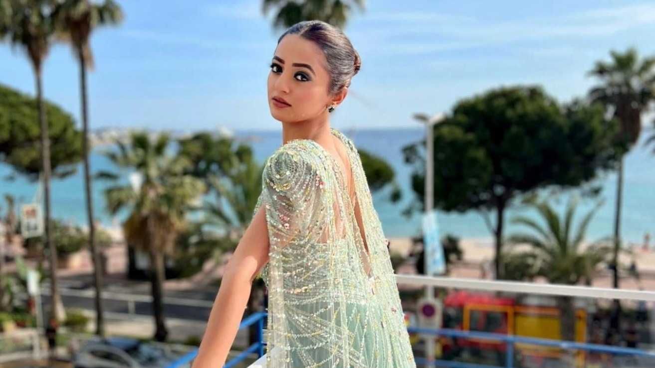 Helly Shah makes her debut at red carpet of Cannes film festival in a