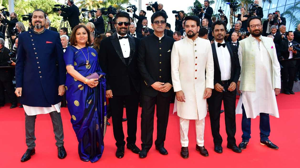 Cannes 2022: Information and Broadcasting  Minister Anurag Thakur joined on the red carpet by Madhavan, Nawazuddin Siddiqui and others