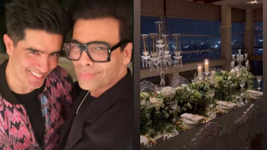 Manish Malhotra tells Karan Johar 'You don't look 50 at all', shares glimpses of his extravagant birthday dinner party