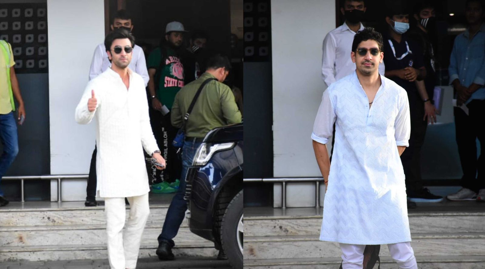 Brahmāstra: Ranbir Kapoor and Ayan Mukerji twin in white as they jet off to Visakhapatnam; watch