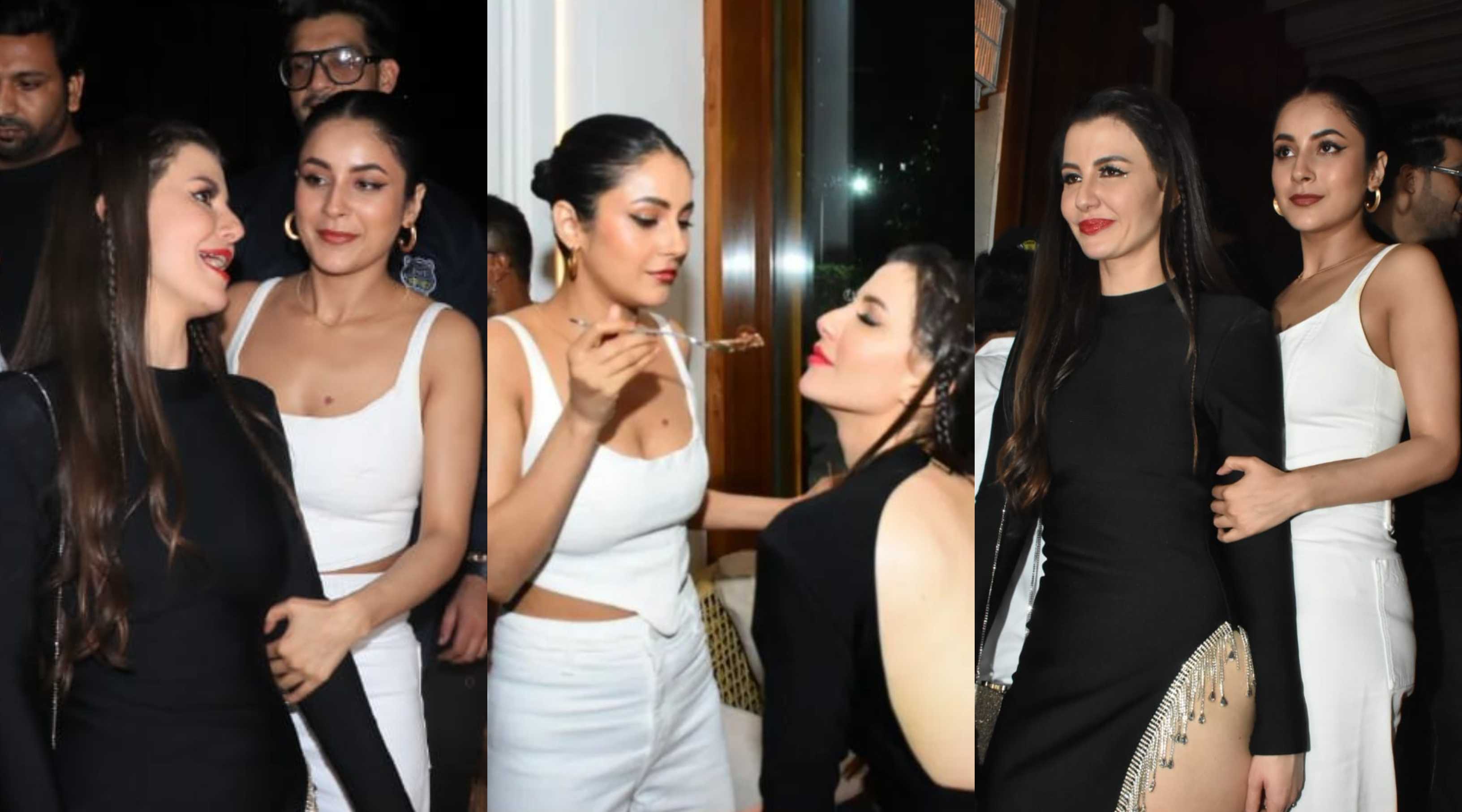 Shehnaaz Gill arrives for Giorgia Andriani’s birthday bash in white co-ords; shares a special message for her fans