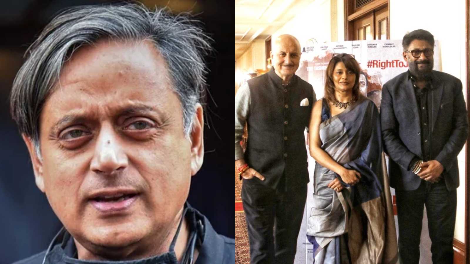 The Kashmir Files: Vivek Agnihotri, Anupam Kher clash with Shashi Tharoor; MP reacts as the filmmaker, actor bring up his late wife