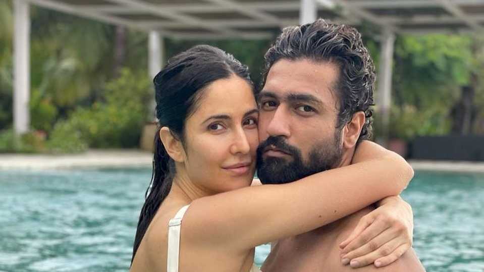 Katrina Kaif holds husband Vicky Kaushal close as they spend their day in the pool