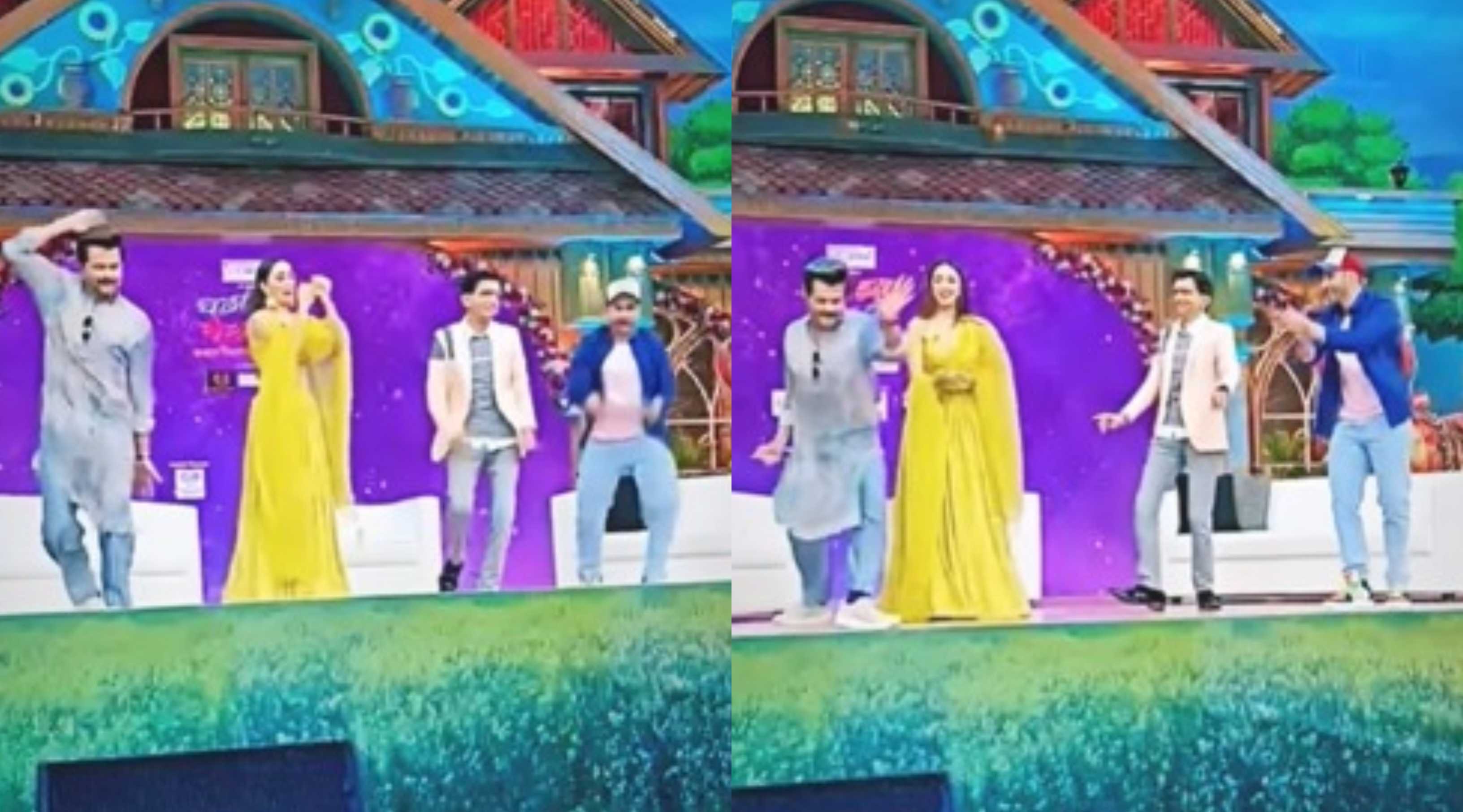 Varun Dhawan and Kiara Advani try matching up to Jugjugg Jeeyo co-star Anil Kapoor’s energy at event; watch