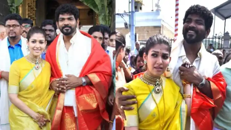 Nayanthara and Vignesh Shivan are beaming newlyweds as they visit Tirupati temple post their wedding