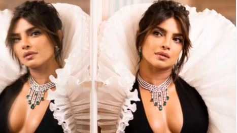 Priyanka Chopra stuns in ruffled gown with million dollar neckpiece at Paris event, fans call her 'goddess'