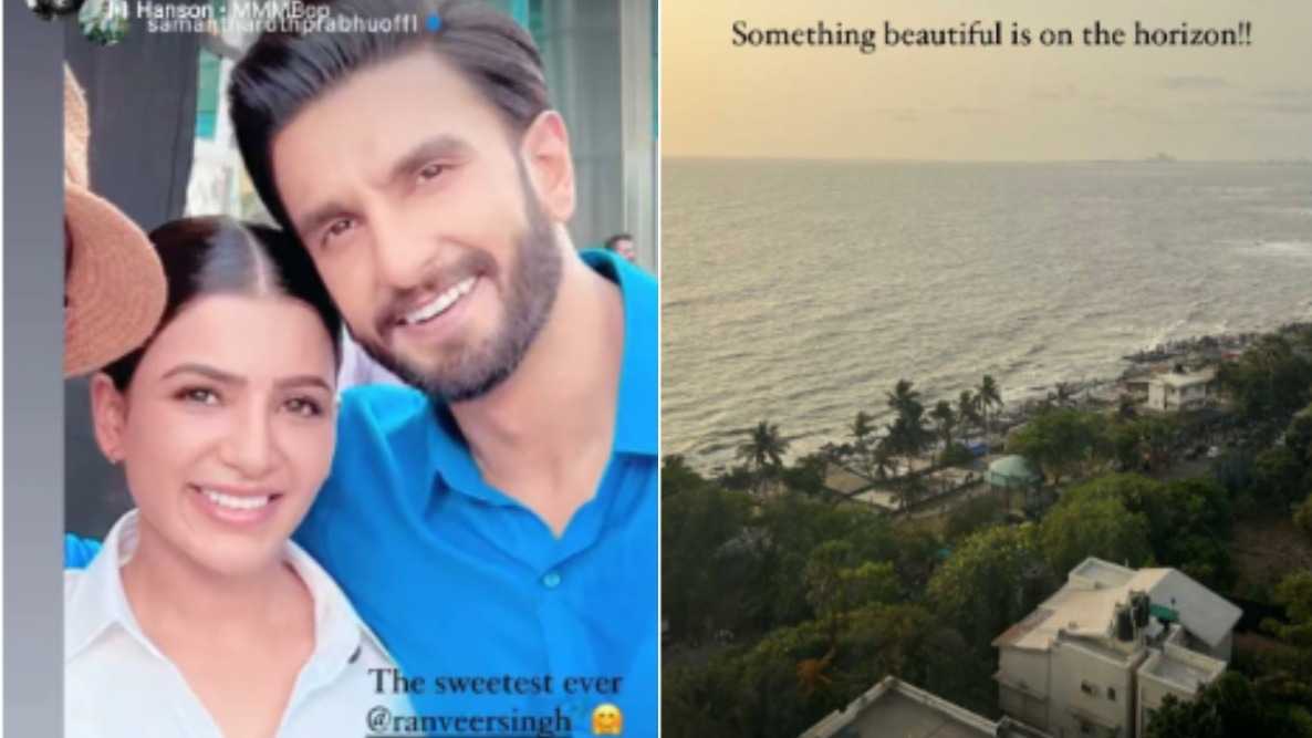 Ranveer Singh and Samantha Ruth Prabhu collaborate for a special project, latter shares pic with him and lovely view of their set