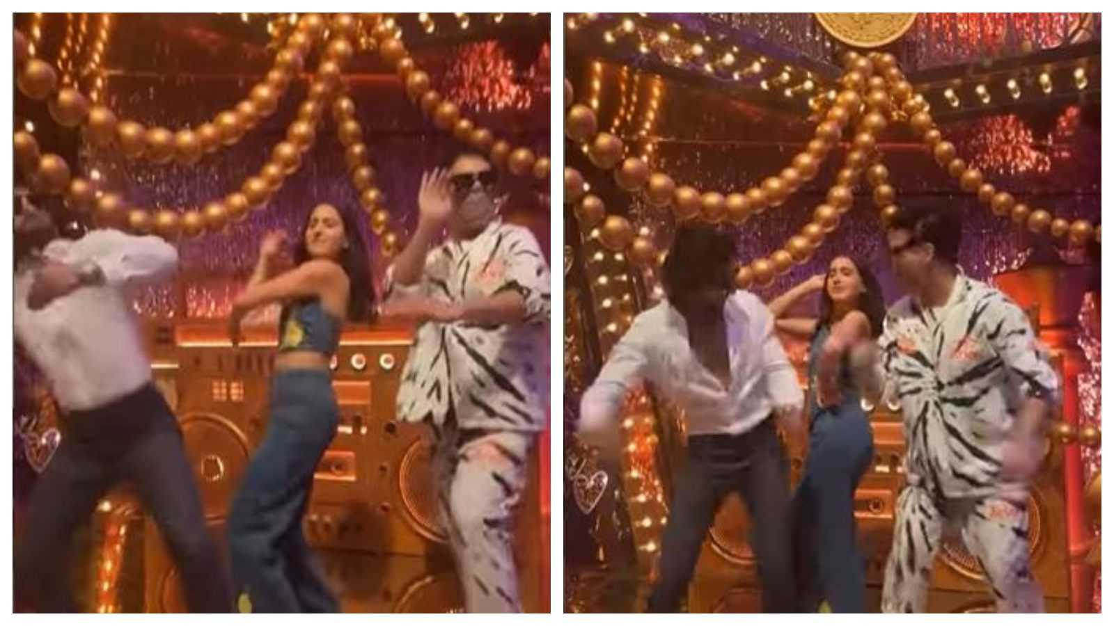 Ranveer Singh, Sara Ali Khan match steps with Karan Johar on Jug Jugg Jeeyo's The Punjaaban song, Varun Dhawan reacts hilariously; Watch