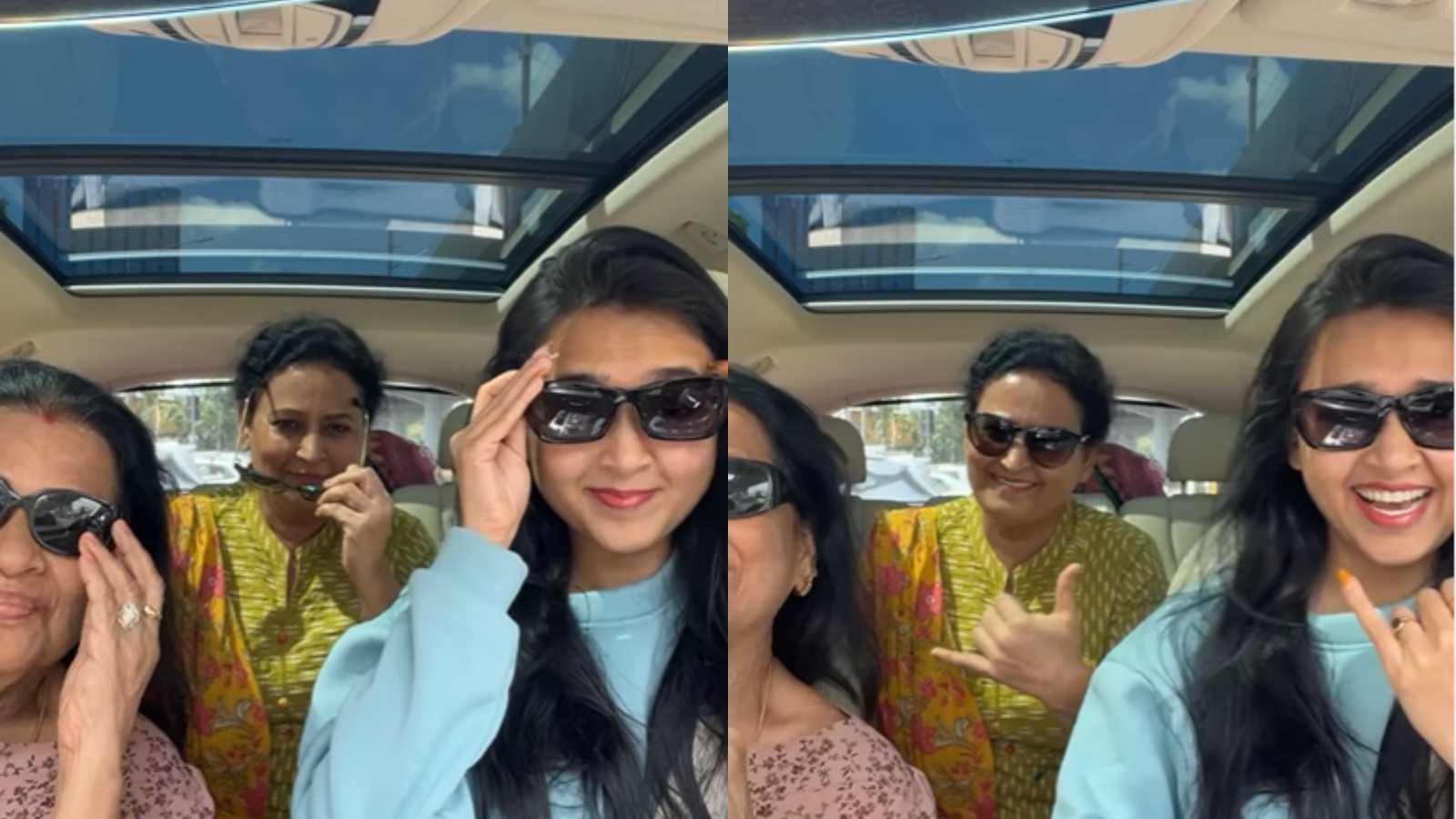 Tejasswi Prakash drops a 'dope' reel with Karan Kundrra's mom and her own, he reacts: 'One day I leave you with the mothers ...'