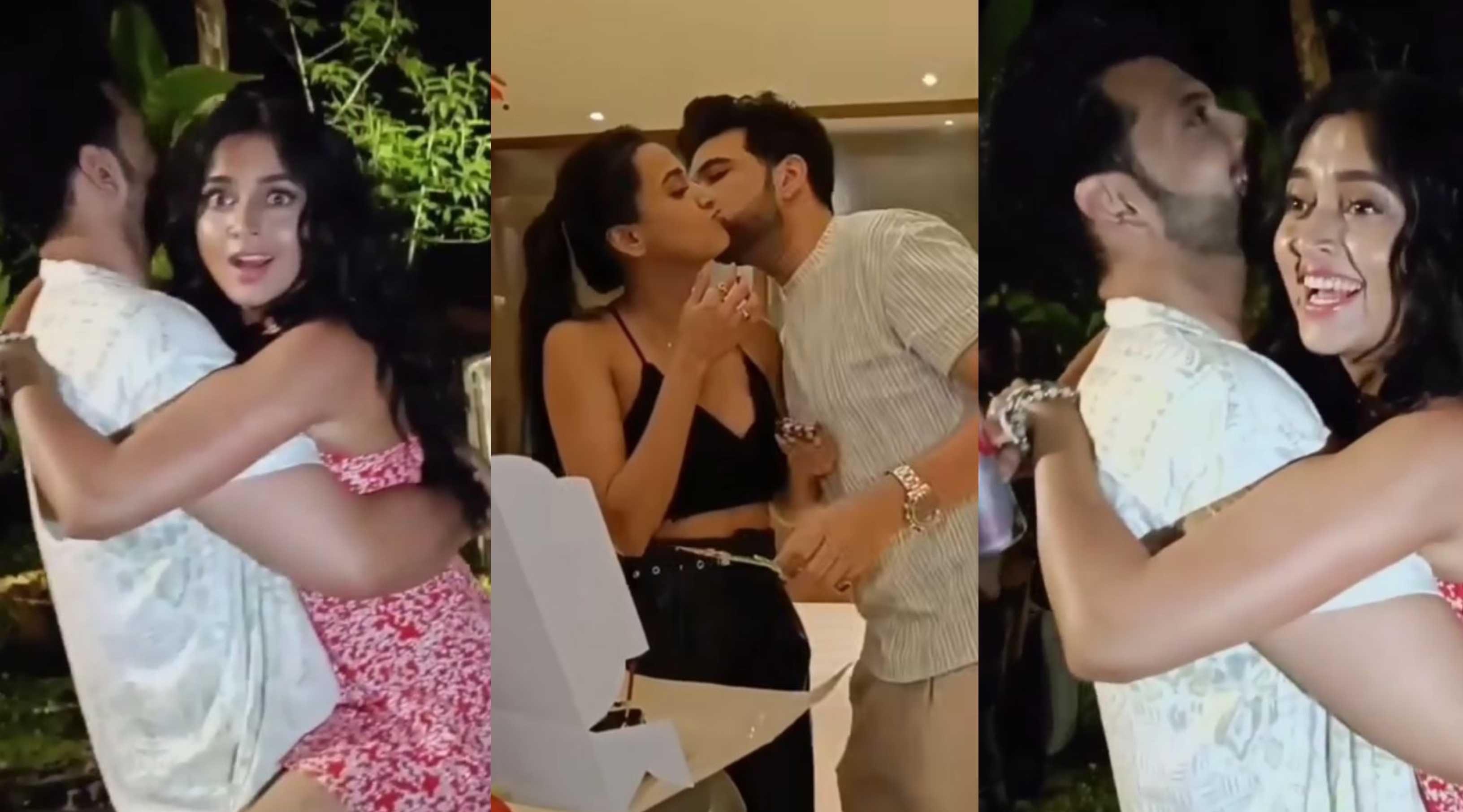 Karan Kundrra carries birthday girl Tejasswi Prakash in his arms; latter gets a surprise from paparazzi in Goa