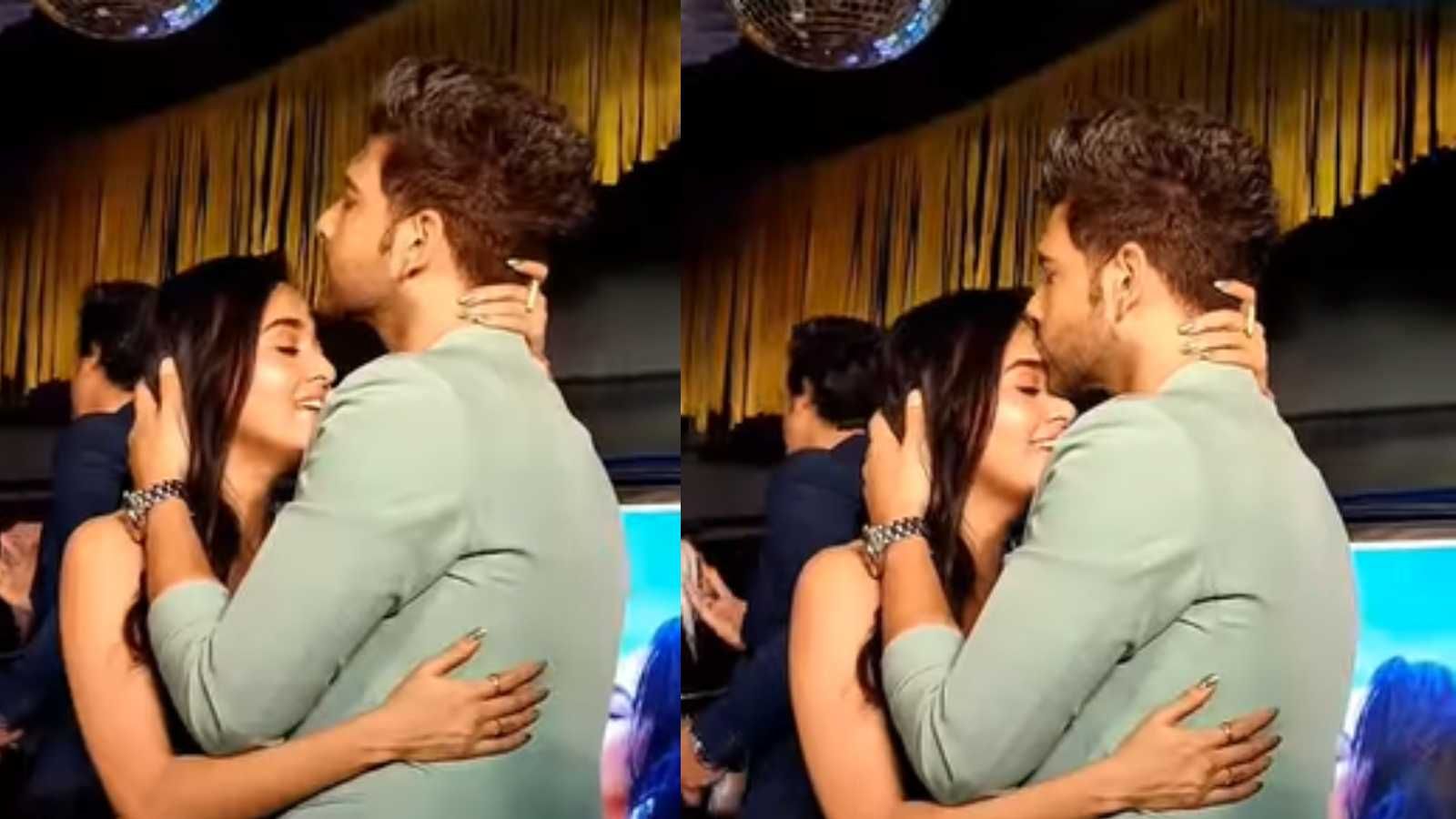 Karan Kundrra and Tejasswi Prakash get cozy in an event, fan calls them