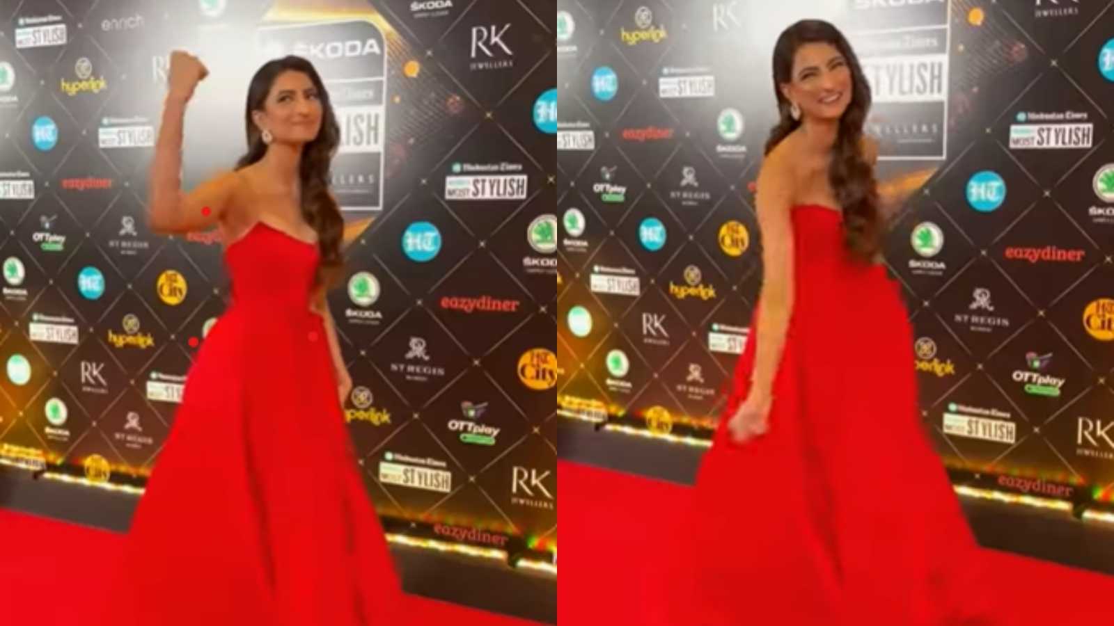 You cannot miss Palak Tiwari dancing to Bijlee Bijlee in her elaborate gown on the red carpet of HT India's Most Stylish 2022