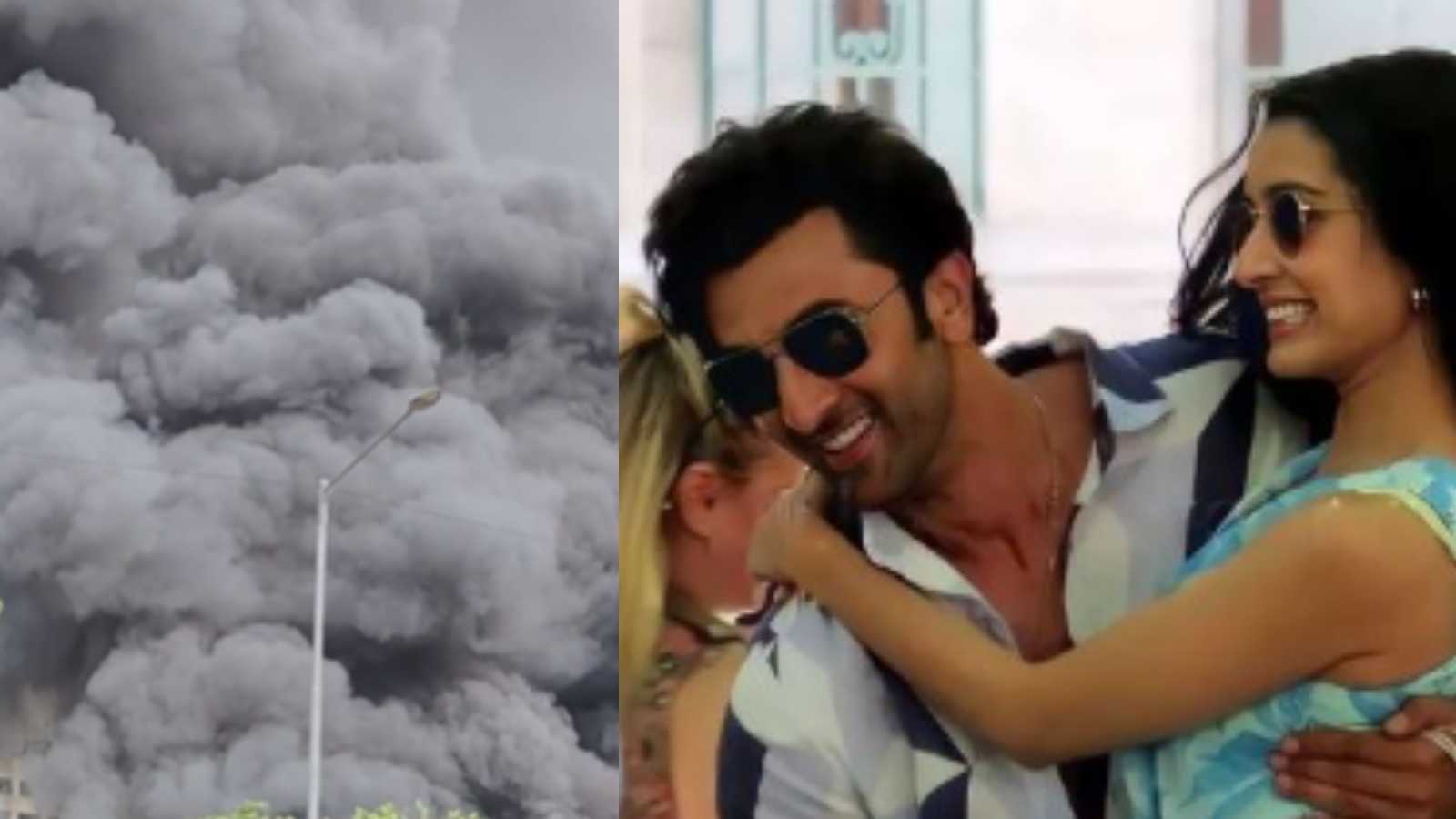 Ranbir Kapoor and Shraddha Kapoor have a great escape after the sets of their film catches a terrifying fire