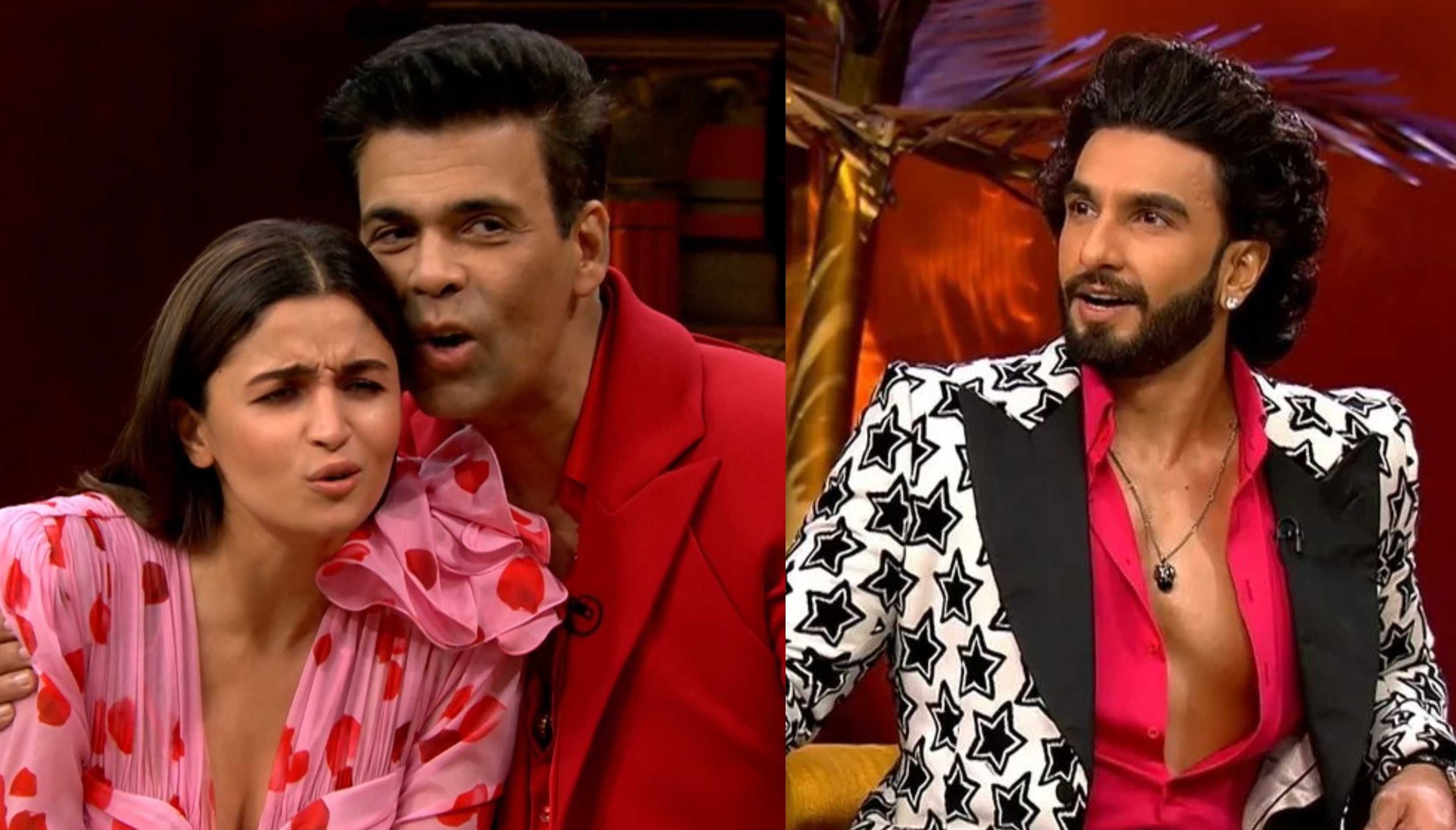 Ranveer Singh or Karan Johar - who pulled off the faux feather jacket  better?