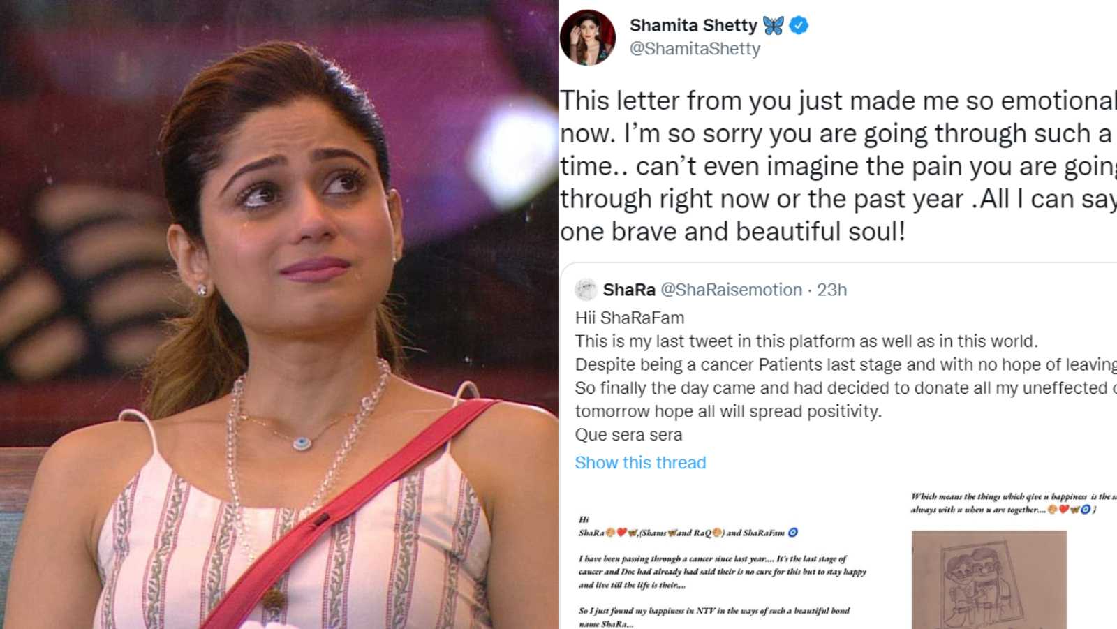 कैंसर पीड़ित ने शमिता शेट्टी और राकेश बापट के लिए किया अपना आखिरी ट्वीट, एक्ट्रेस की आंखों से निकले आंसू