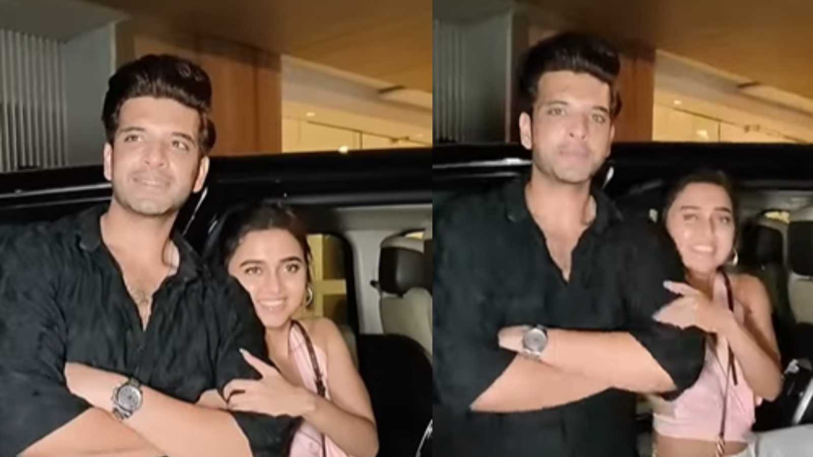 Karan Kundrra and Tejasswi Prakash spotted exiting a late night party, fan says 'what an adorable couple'