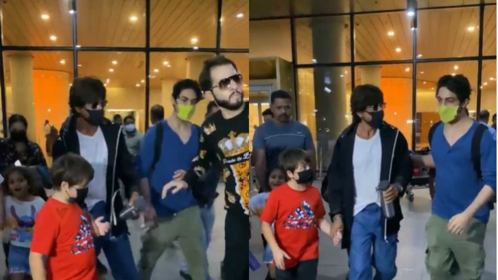 Aryan Khan prevents Shah Rukh Khan from losing his cool at a fan who grabbed him to click a selfie; wins the internet with the moment