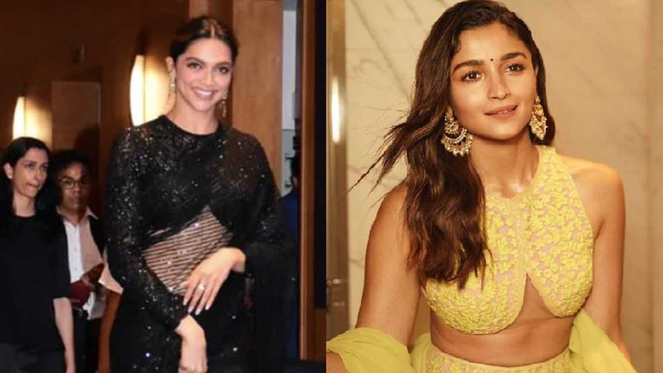 Deepika Padukone slays in black sequinned saree but Alia Bhatt's fans are not impressed, here's why