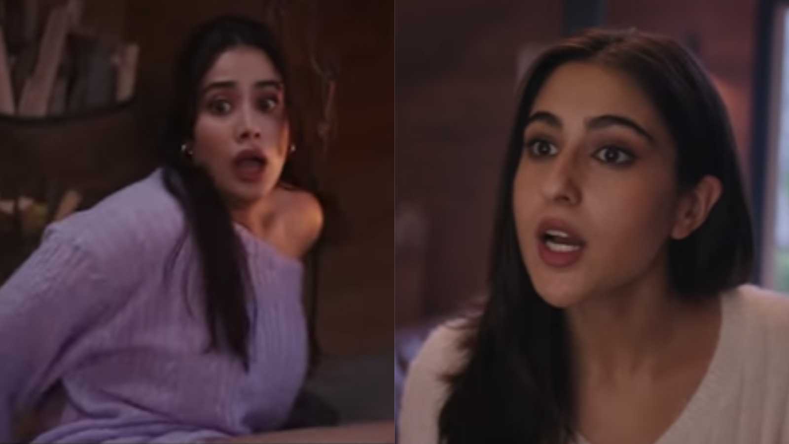 सारा अली खान की चीख सुनकर गिर पड़ीं जाह्नवी कपूर, फिर अपनी दोस्त की ऐसे लगाई क्लास (वीडियो)