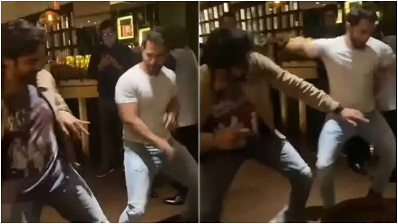 Kartik Aaryan and Varun Dhawan groove together on former's Bom Diggy Diggy song at David Dhawan's birthday bash; Watch