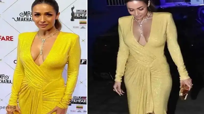 Malaika Arora flaunts her perfect body in deep neck gown but netizens troll her, say 'Chipkali lag rahi'