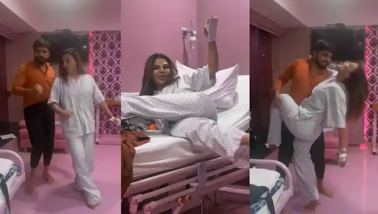 Rakhi Sawant and BF Adil turn hospital into Nach Baliye stage before surgery; groove to Vijay Deverakonda’s song