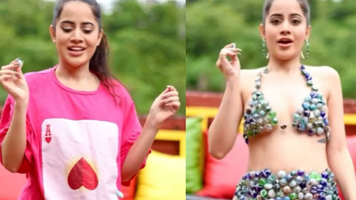 Uorfi Javed turns netizen's brickbats 'Isko patthar se maarna chahiye' into a unique attire, Watch how!
