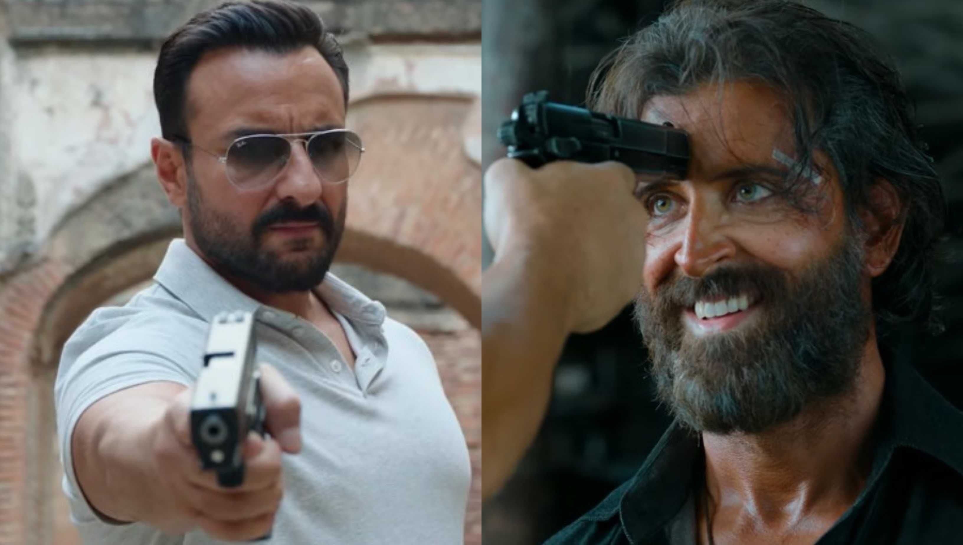 Vikram Vedha Teaser Saif Ali Khan Looks Badass But It Is Hrithik Roshans Menacing Avatar That 