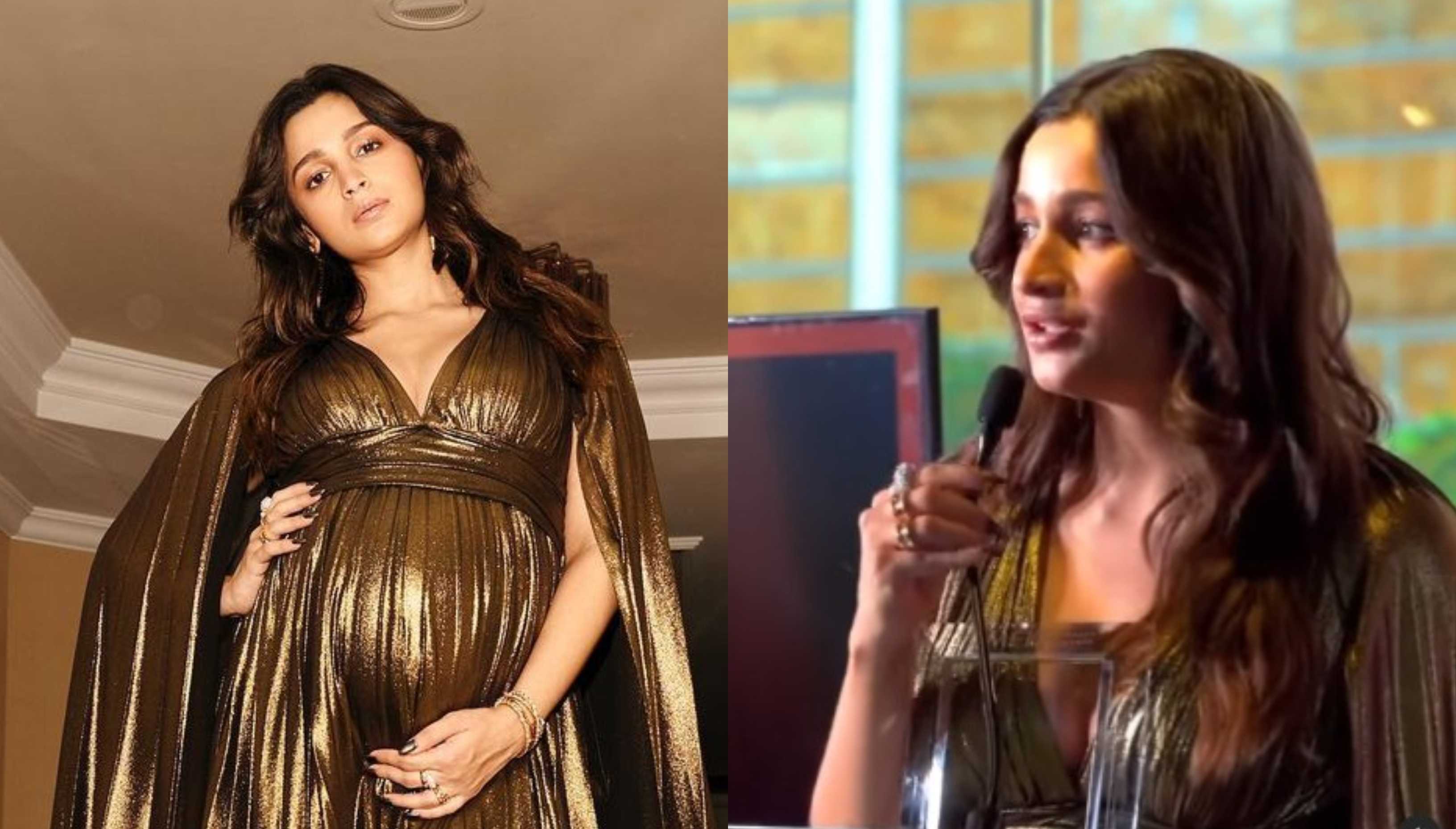 Alia Bhatt wants to give Ranbir an award for this reason, reveals her baby kicked throughout her speech; watch