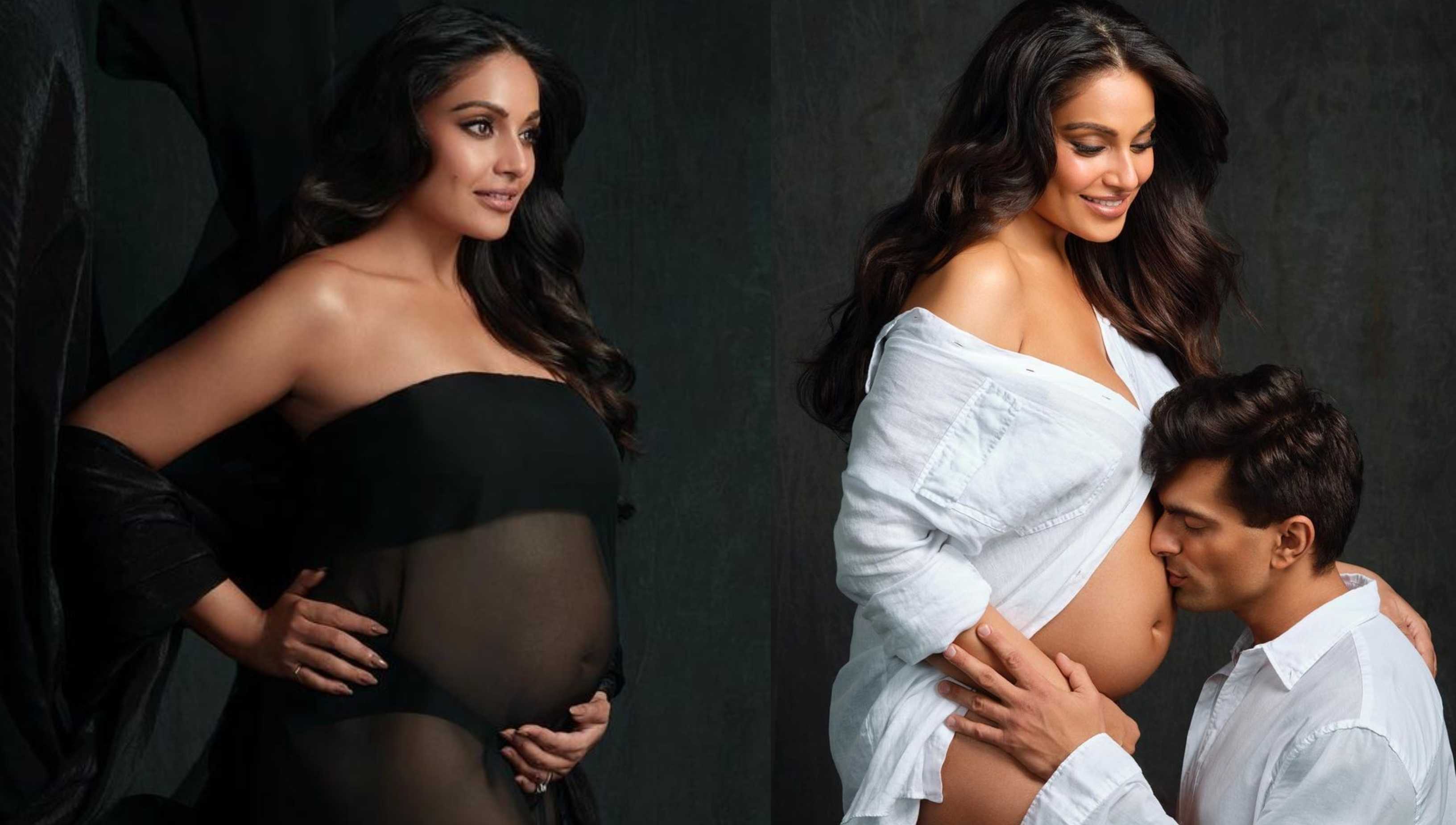 Bipasha Basu shows off her baby bump in a sheer black gown; talks about bold maternity shoot with Karan Singh Grover