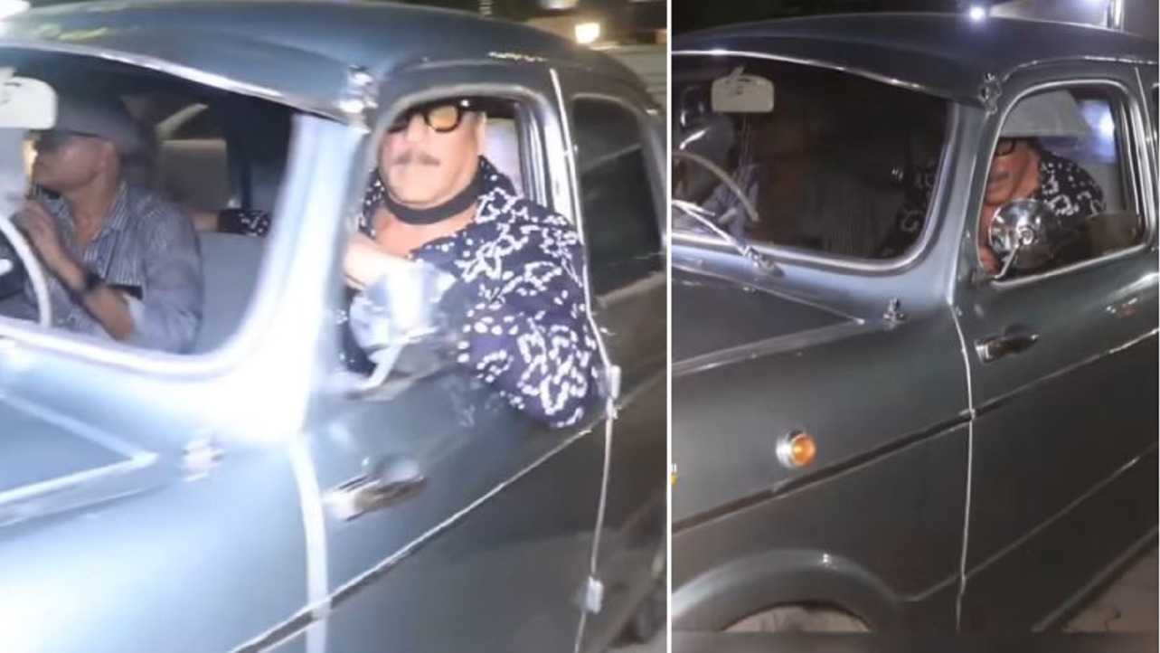 'Inka alg hi style h bhidu': Jackie Shroff turned up in a vintage ambassador car at Chunky Panday's birthday bash and netizens react