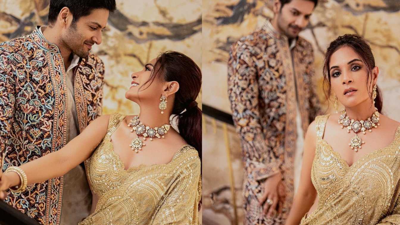 Richa Chadha and Ali Fazal are a sight to behold at cocktail party, soon-to-be newlyweds share inside pictures