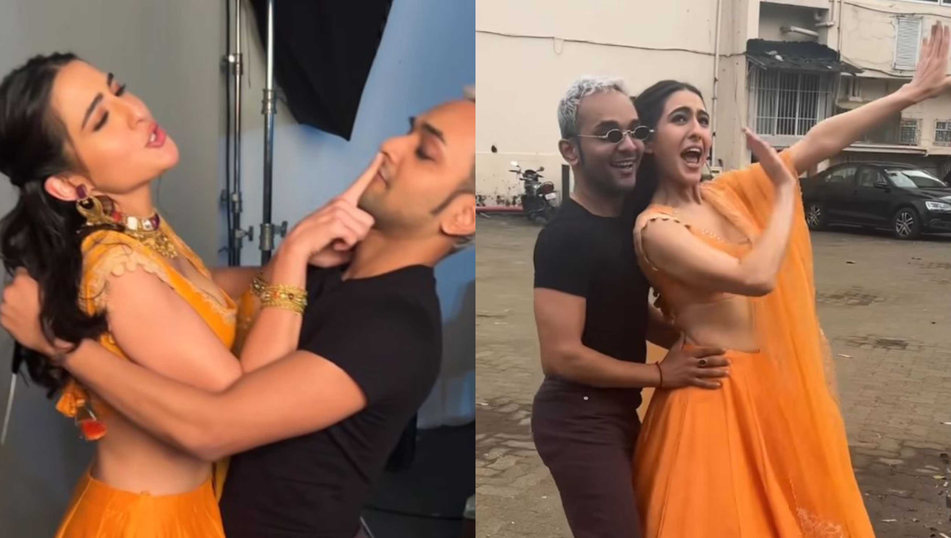 Sara Ali Khan switches from Bahon Mein Chale Aao to Tinku Jiya during a sultry performance with her hairstylist; watch